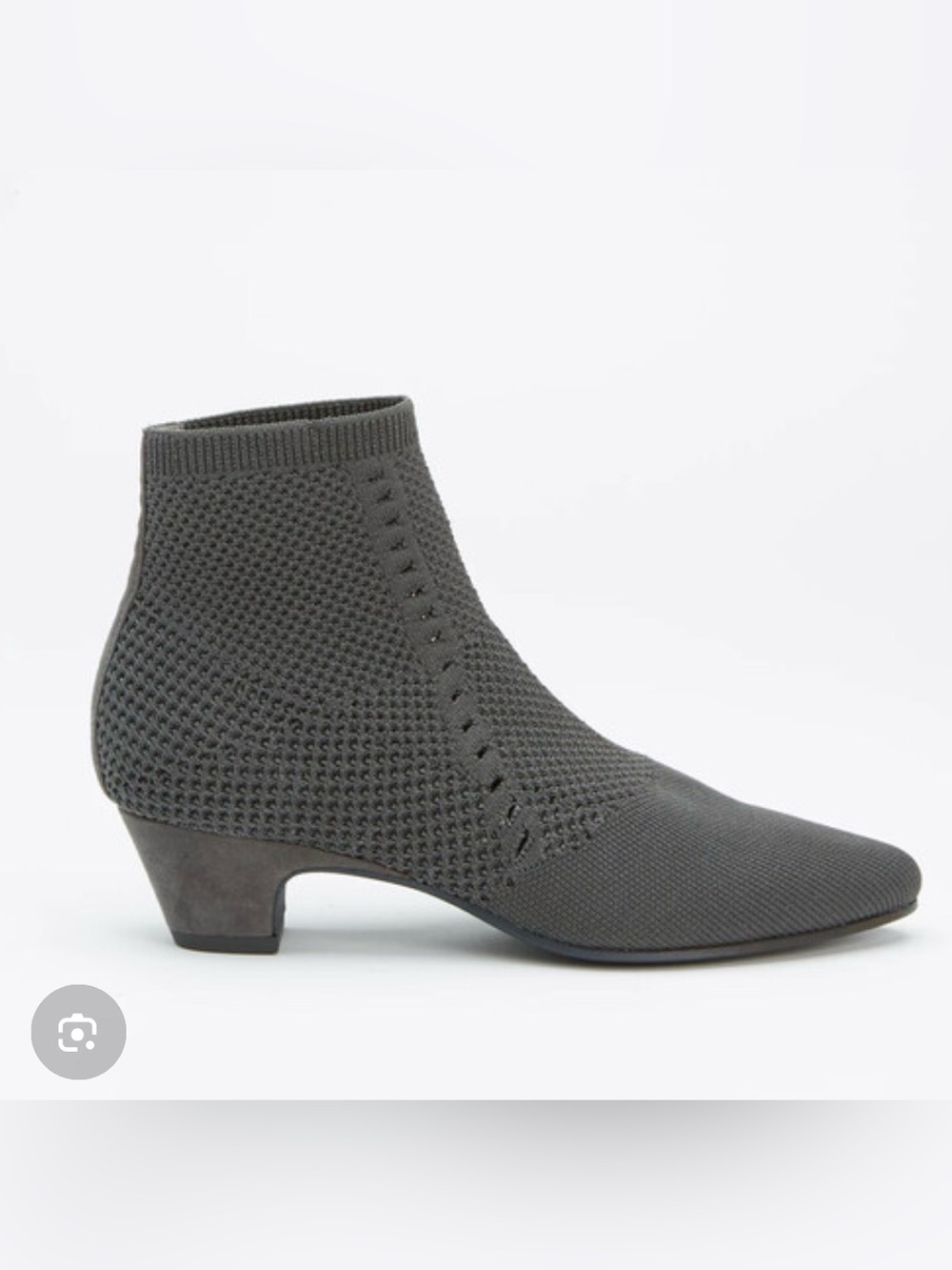 Eileen Fisher Purl Graphite Stretch Women's Bootie Size 6.5 Gray Italy Made
